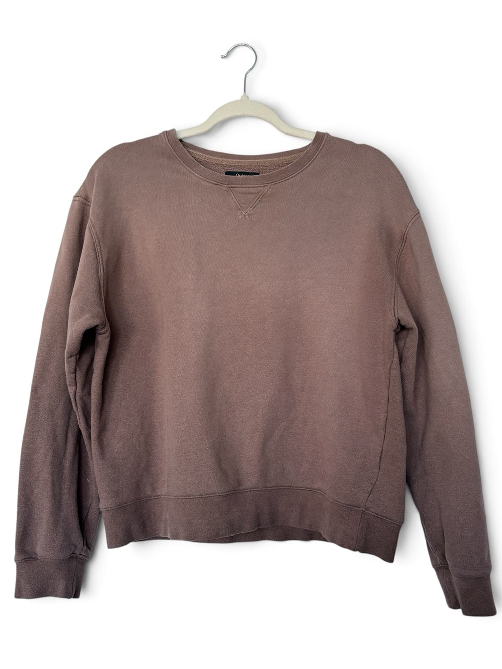 Quince Heavyweight Fleece Boyfriend Crew Taupe Size Small Cottage core Gorpcore